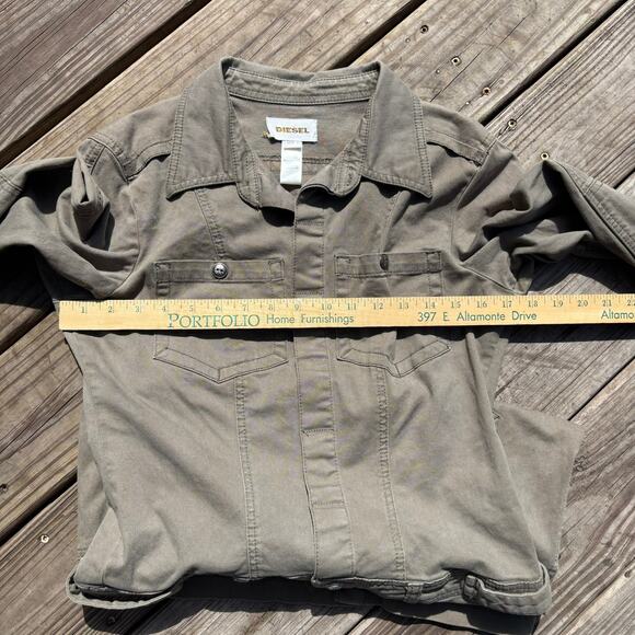 Diesel Military Cargo Utility Jean Dress Women's Jack Skirt Set Women's Size L - Picture 10 of 11